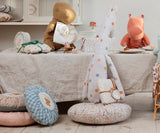 Cushion - Small - Checked Teddy - HoneyBug 