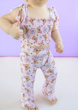 BLOSSOMIN' BUTTERFLY DREAM SMOCKED FLARE SET - HoneyBug 