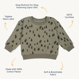 Organic Fleece Sweatshirt - Alpine - HoneyBug 