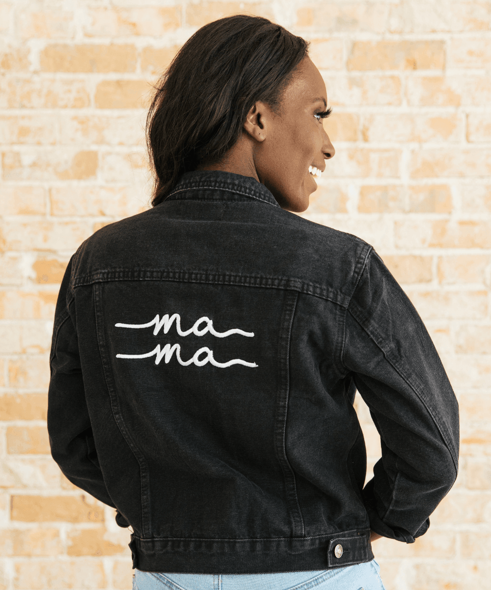 Black Denim Mama Jacket – HoneyBug