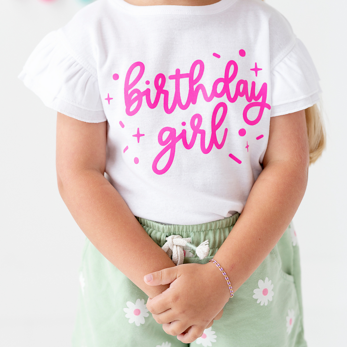 Birthday Girl Ruffled Sleeve