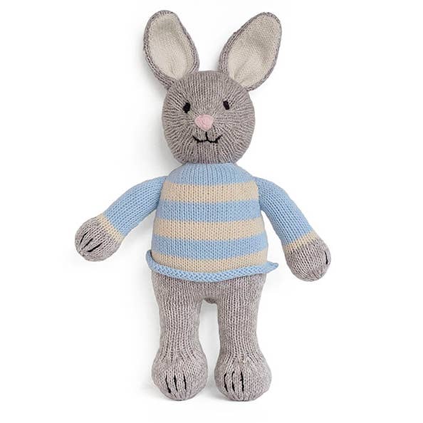 Grey Bunny in Sweater - HoneyBug 