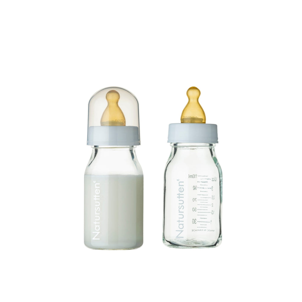 4 oz Natursutten® Glass Baby Baby Bottles - 2 Pack - HoneyBug 