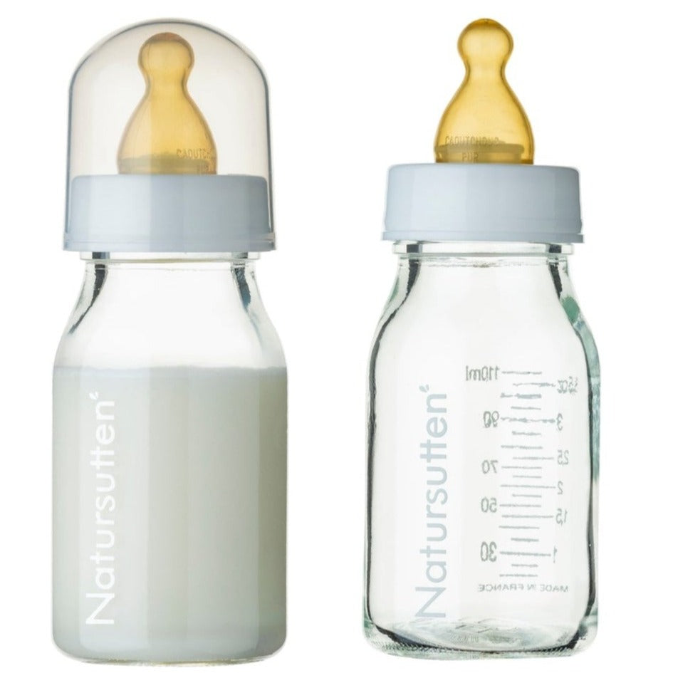4 oz Natursutten® Glass Baby Baby Bottles - 2 Pack - HoneyBug 