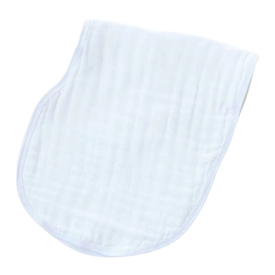 2-in-1 Burp Cloth Bibs - Solid White - HoneyBug 