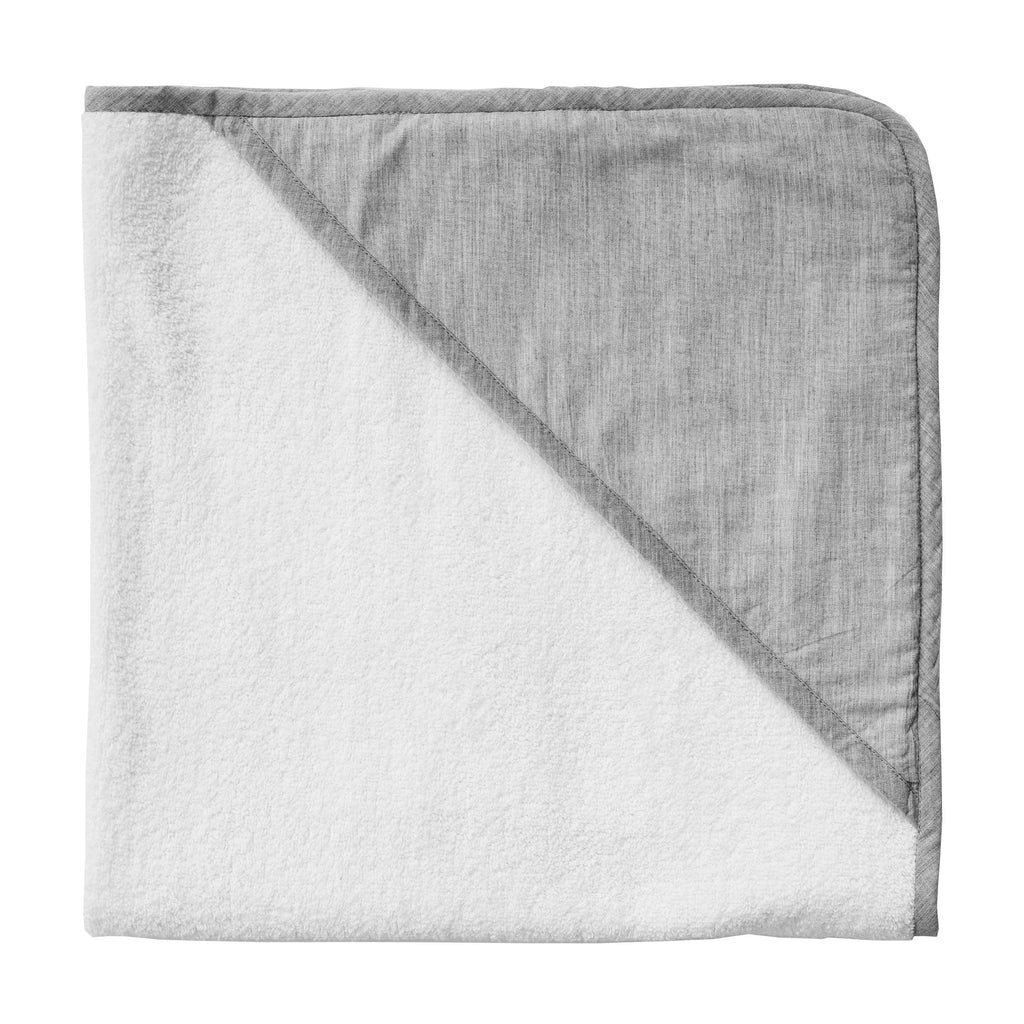Hooded towel and wash glove | husk grey - HoneyBug 