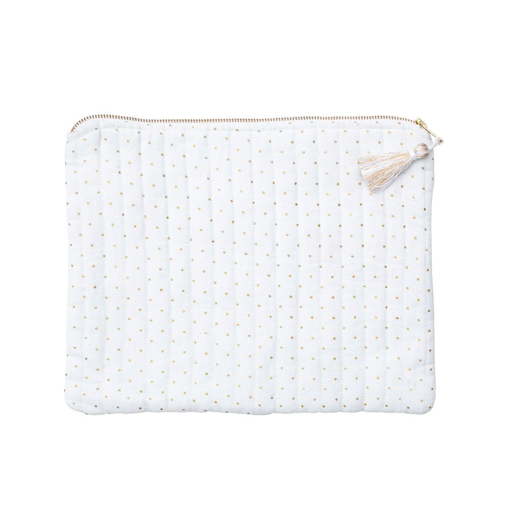 Linen Pouch | White Linen - HoneyBug 