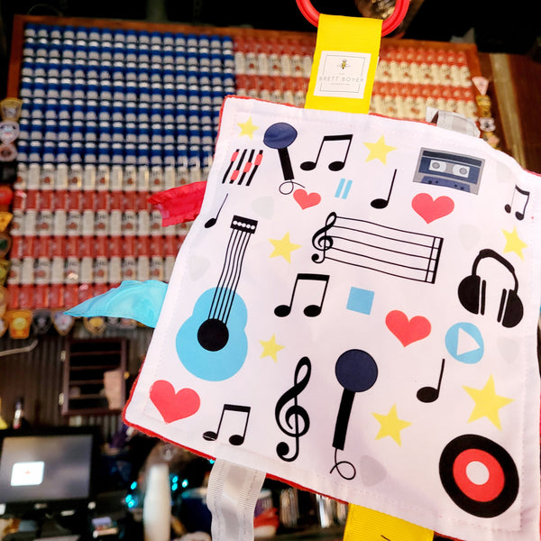 Music Instruments Notes Crinkle Tag Toy - HoneyBug 