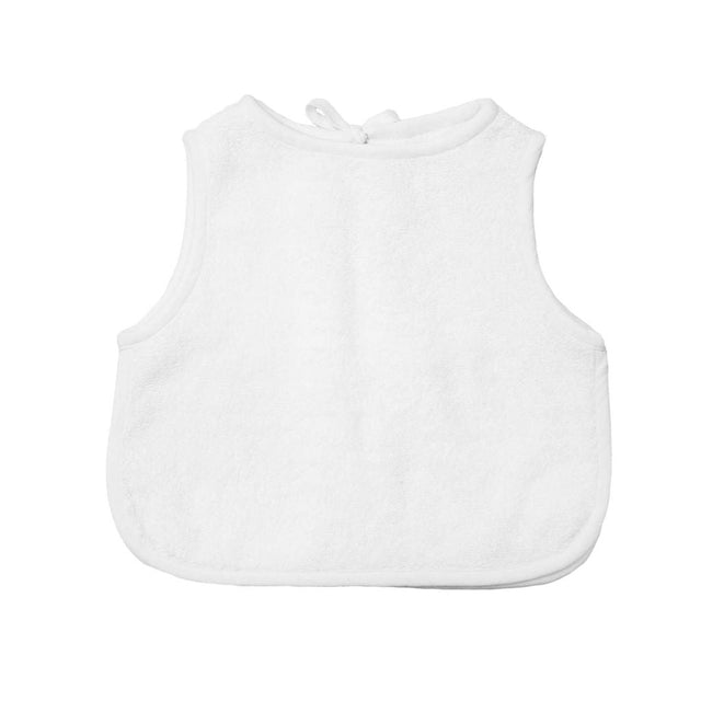 Apron Bib | White Linen - HoneyBug 
