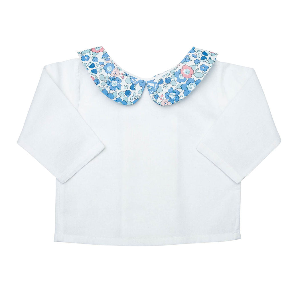Double button blouse  | Liberty 'Betsy' Blue - HoneyBug 