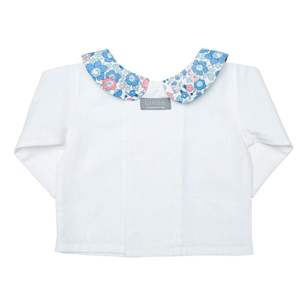 Double button blouse  | Liberty 'Betsy' Blue - HoneyBug 