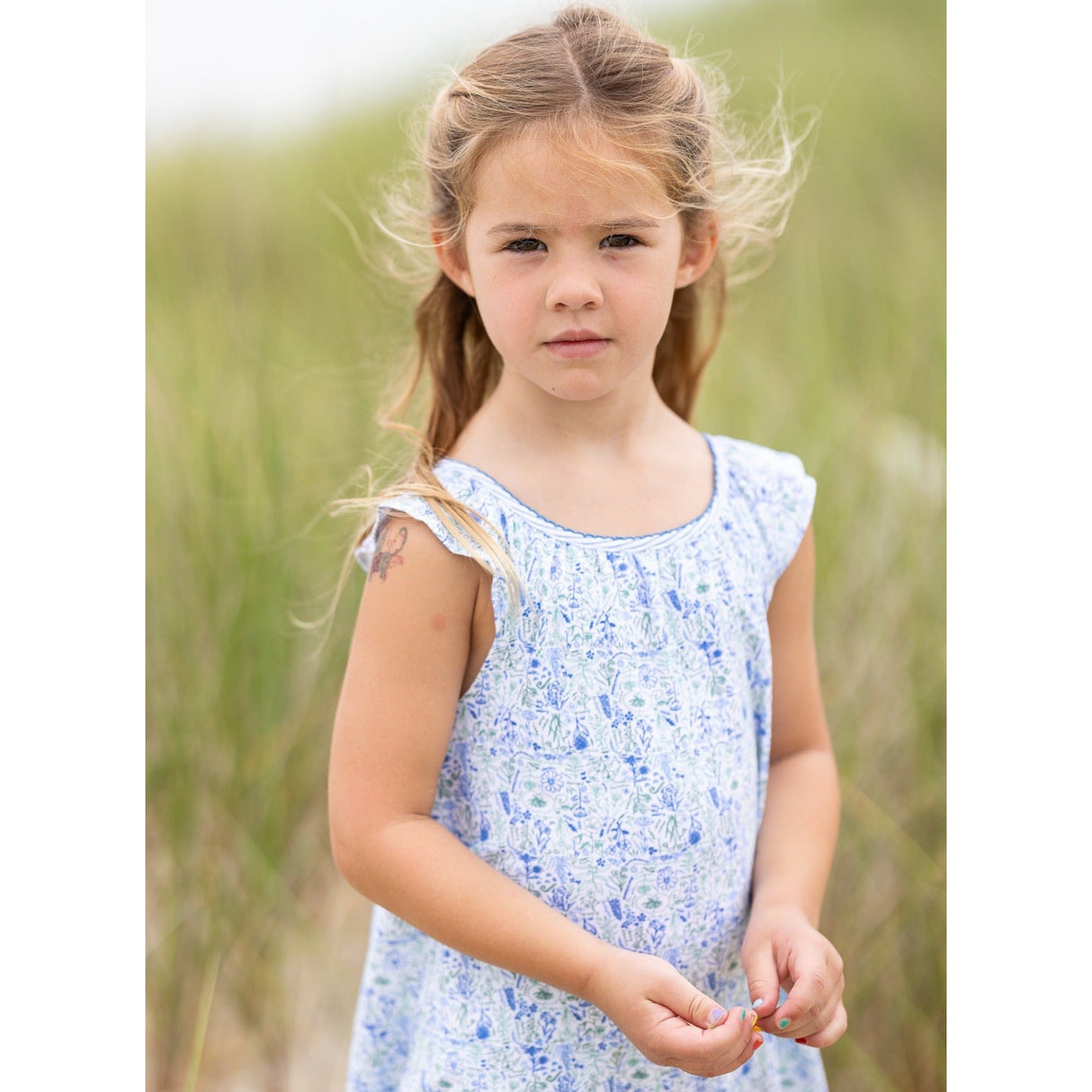 Birth Flowers Emilia Lounge Girls Dress - HoneyBug 