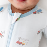 Trucks Zippered Footie - HoneyBug 