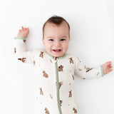 Koala Zippered Footie - HoneyBug 