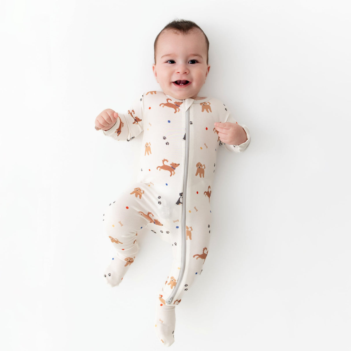 Dogs Zippered Footie - HoneyBug 