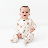 Dogs Zippered Footie - HoneyBug 