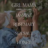 Girl Mama Soy Candle - Clear Jar - 9 oz (Wildflowers and Salt) - HoneyBug 