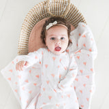 White Heart Balloon Blanket - HoneyBug 