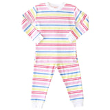 Rainbow Stripe 2-piece Pajama - HoneyBug 
