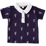 Lobster Stripe Polo - HoneyBug 