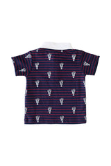 Lobster Stripe Polo - HoneyBug 