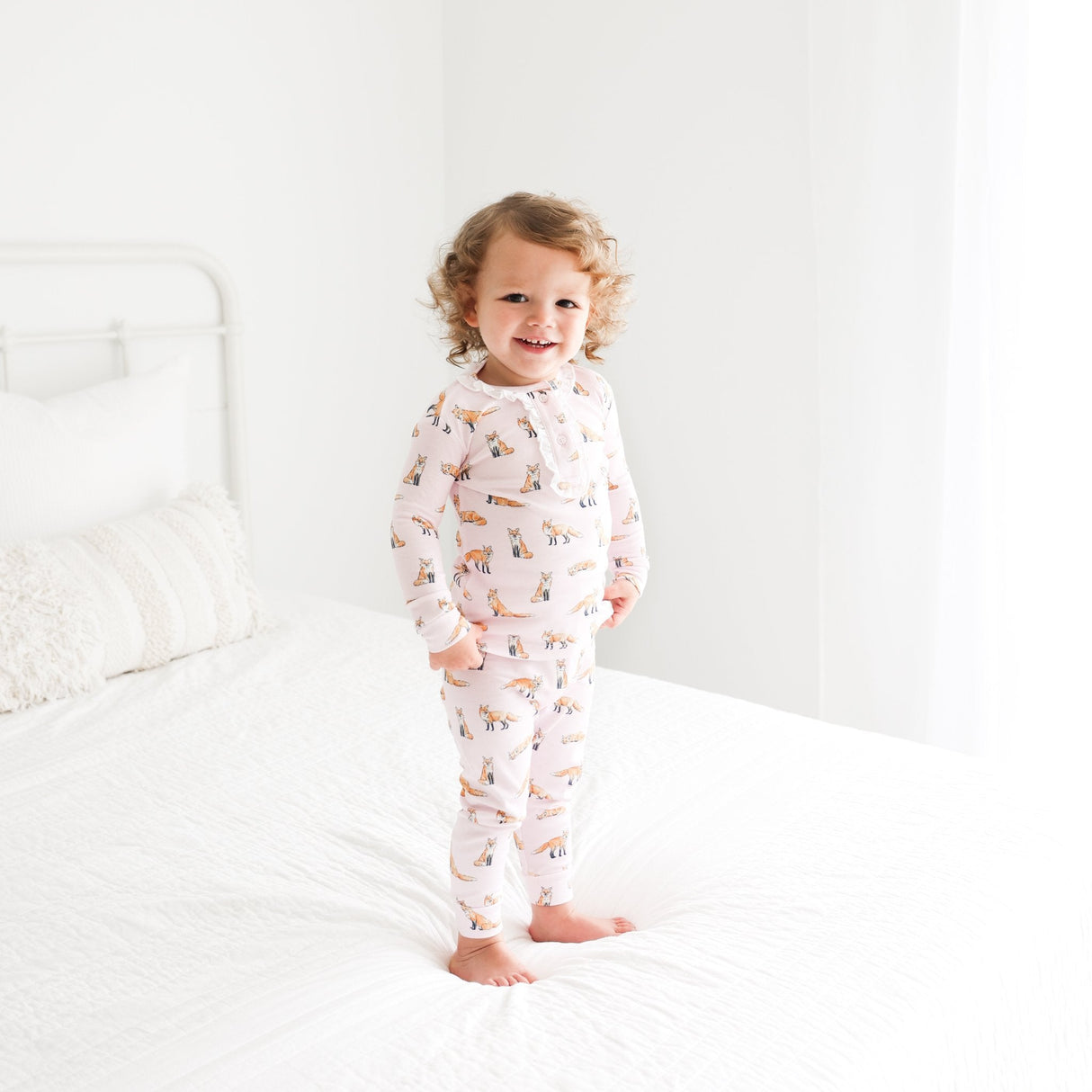 Pink Fox 2-Piece Pajama - HoneyBug 