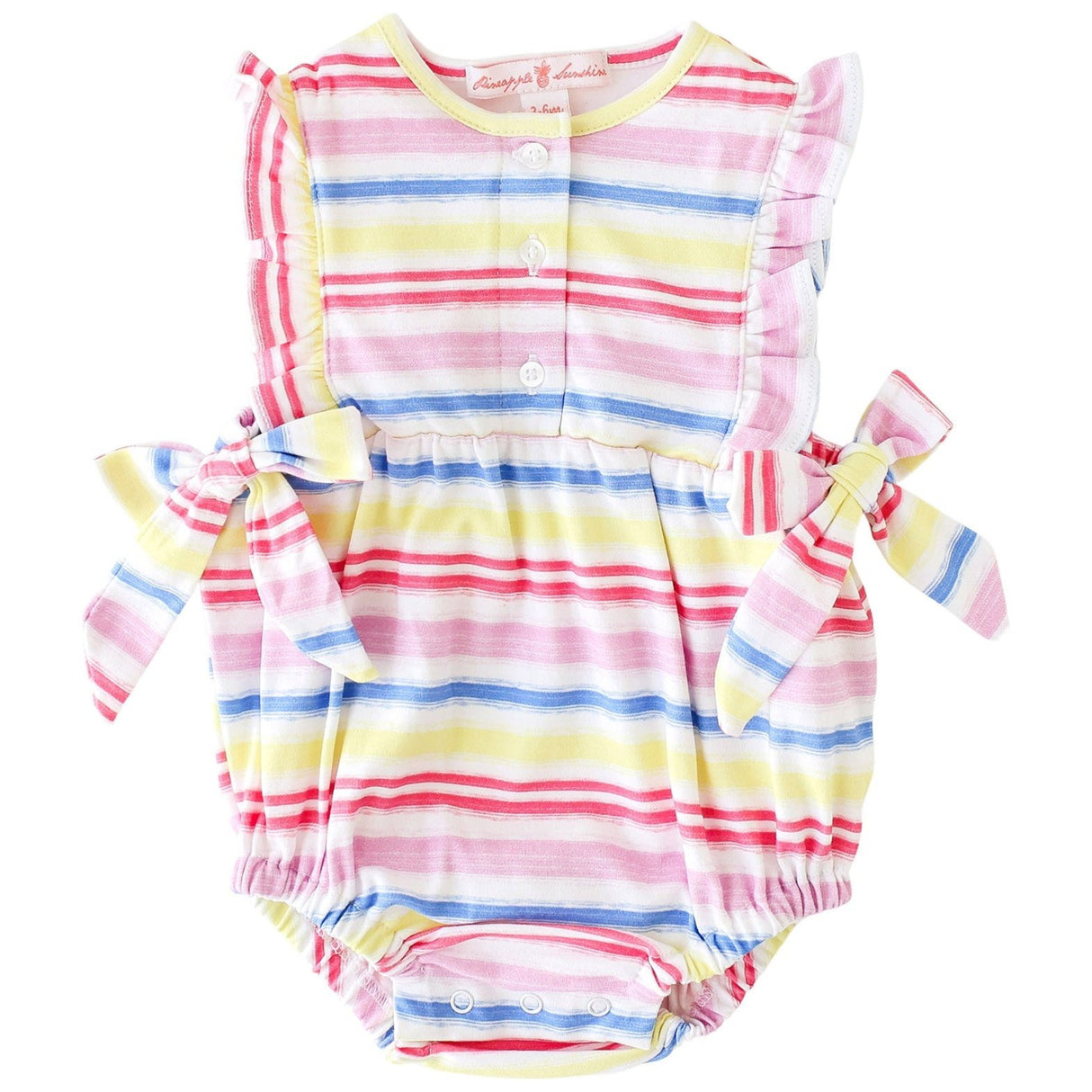 Rainbow Stripe Side Tie Bubble - HoneyBug 