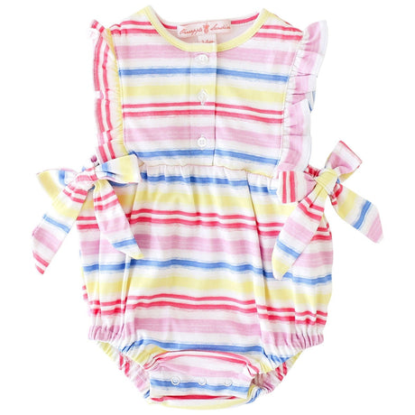 Rainbow Stripe Side Tie Bubble - HoneyBug 