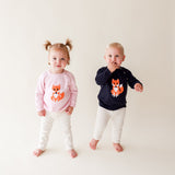 Pink Fox Intarsia Knit Sweater - HoneyBug 