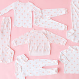 White Heart Balloon Pajama Set - HoneyBug 
