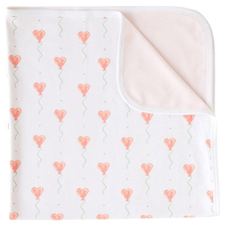 White Heart Balloon Blanket - HoneyBug 