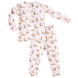 Pink Fox 2-Piece Pajama - HoneyBug 