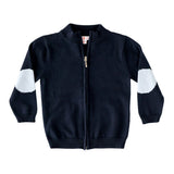 Navy Full Zip Sweater - HoneyBug 