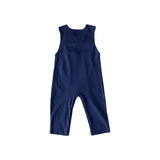 Navy Fox Smocked Romper - HoneyBug 