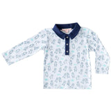 Puffin Print Polo Shirt - HoneyBug 
