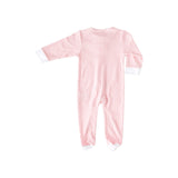 Pink Gingham Zip Footie - HoneyBug 