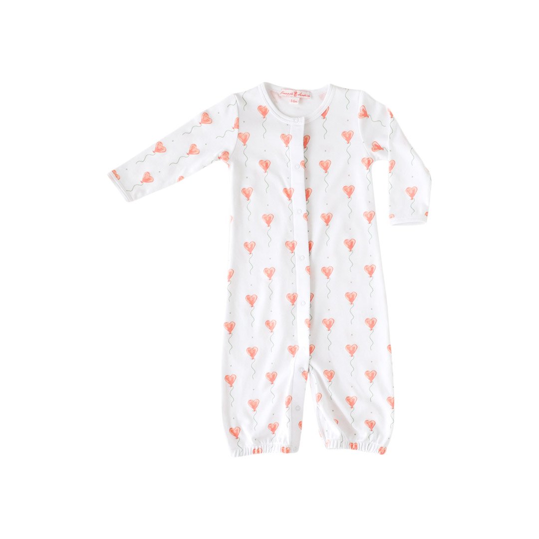 White Heart Balloon Converter Gown - HoneyBug 