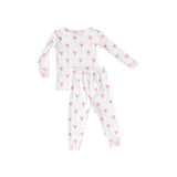 White Heart Balloon Pajama Set - HoneyBug 