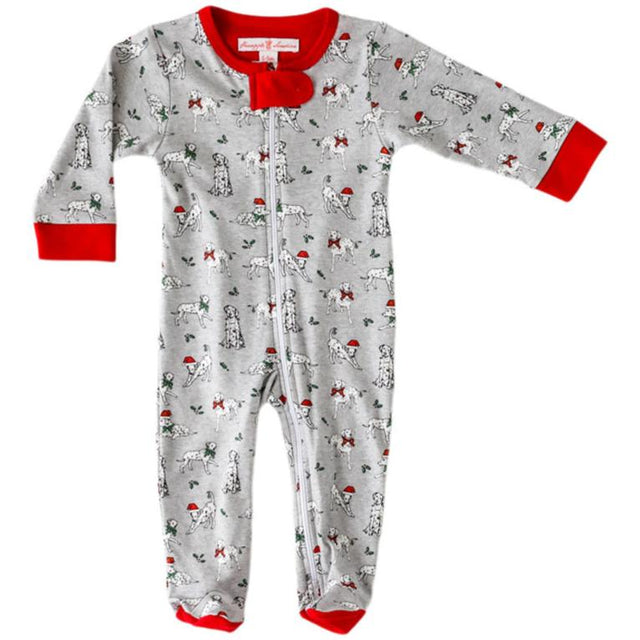 Holiday Dalmatian Footie - HoneyBug 
