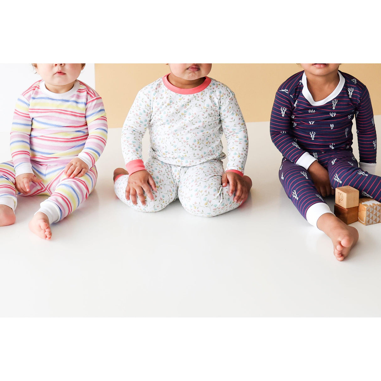 Lobster Stripe 2-Piece Pajama - HoneyBug 