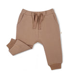 Organic Fleece Jogger Pants - Taupe - HoneyBug 