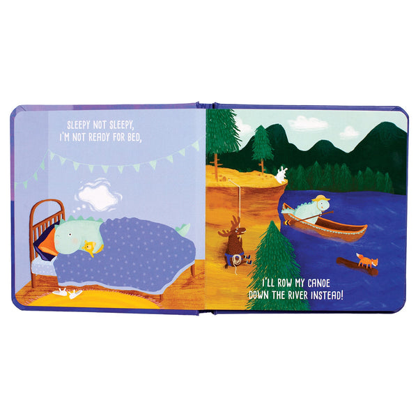 Sleepy Not Sleepy - A Tiny Dino's Bedtime Adventure Board Book by Manhattan Toy - HoneyBug 