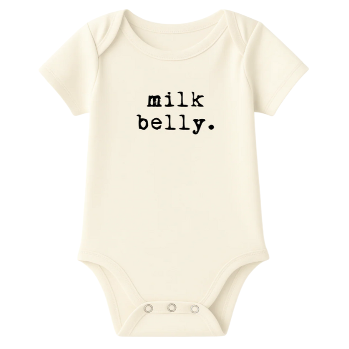 Milk Belly Organic Cotton Baby Bodysuit Short Sleeve - HoneyBug 