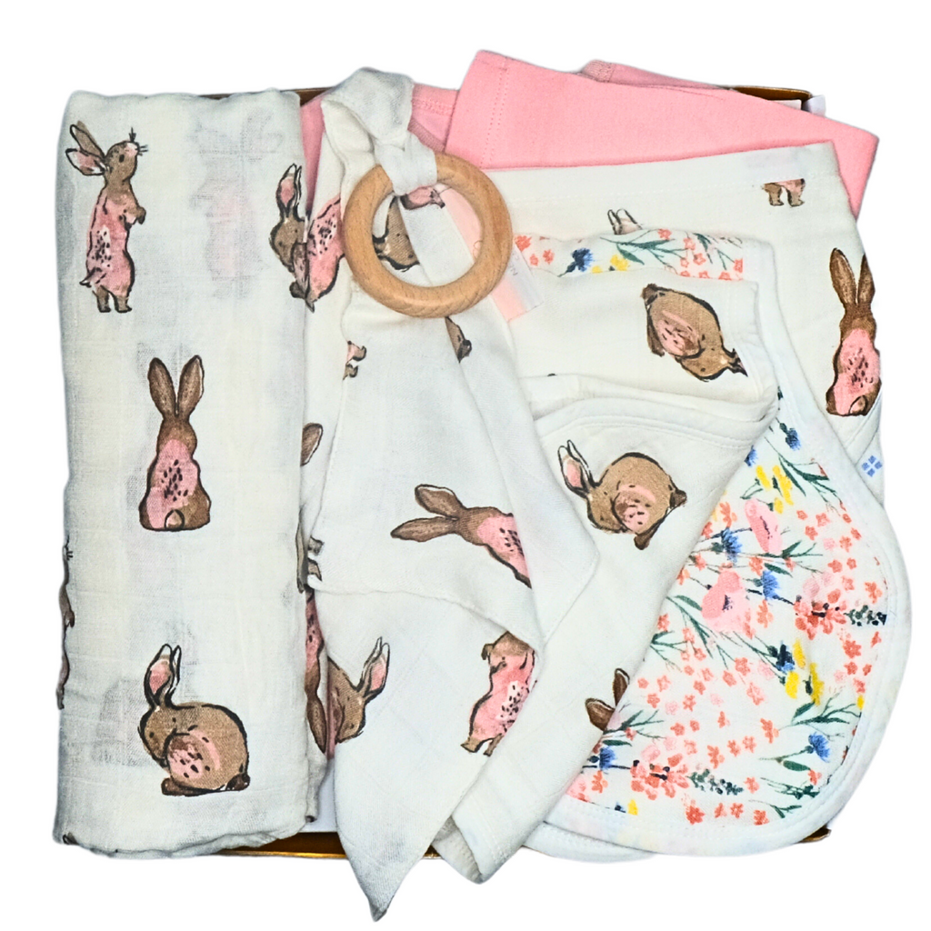 Powder Pink Bunny Gift Box - HoneyBug 