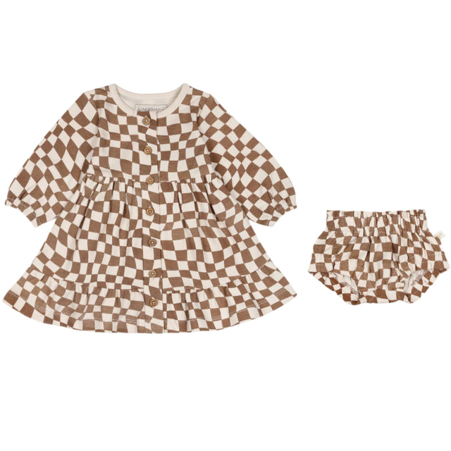 Organic Tiered Dress - Groovy - HoneyBug 