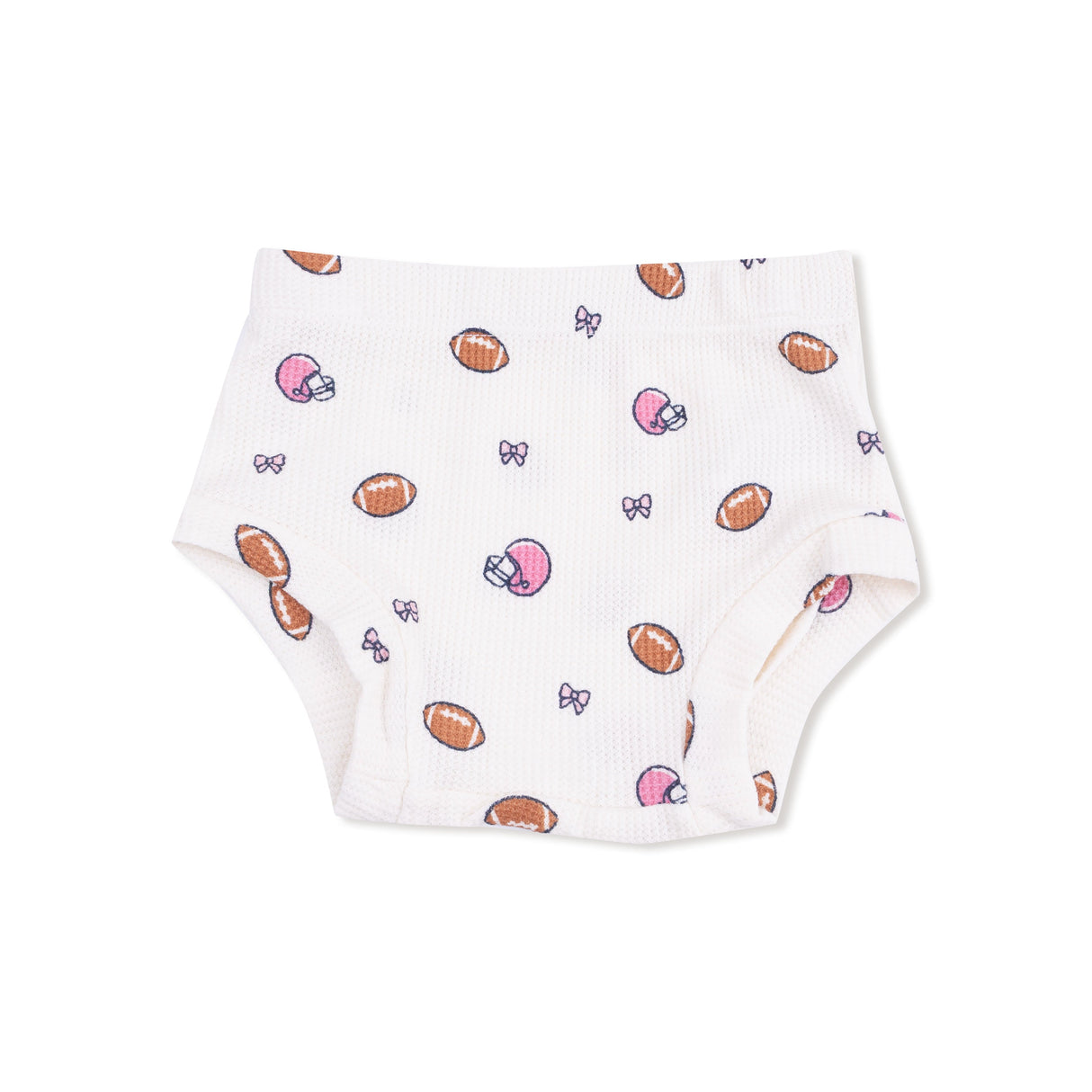 Simple Dress + Bloomer - Footballs and Bows - HoneyBug 