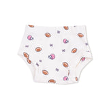 Simple Dress + Bloomer - Footballs and Bows - HoneyBug 