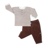 Organic Tee and Corduroy Pant Set - Plum - HoneyBug 