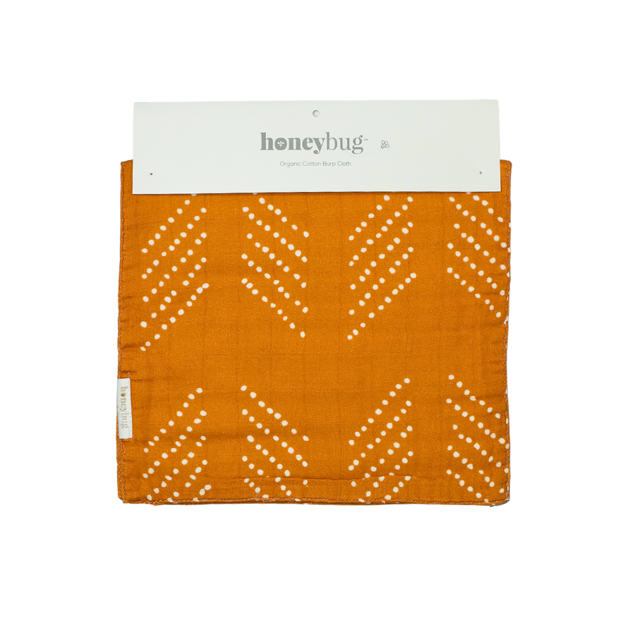 HoneyBug Burp Cloth - Caramel Stripe - HoneyBug 