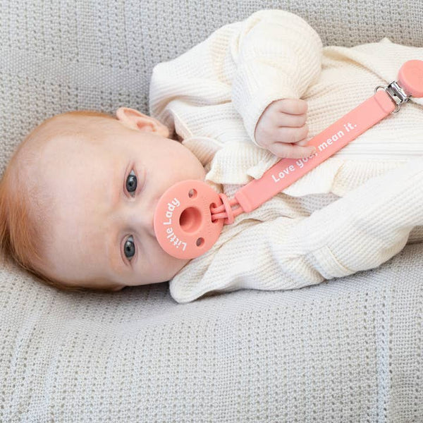 Love You Mean It Pacifier Clip - HoneyBug 